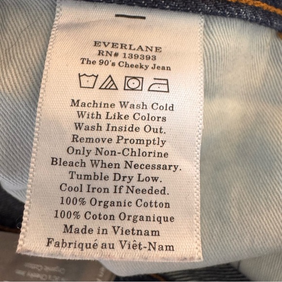 Everlane The 90's Cheeky Jean in "Deep Atlantic" 100% Organic Cotton Ankle Sz 25 - Picture 14 of 14
